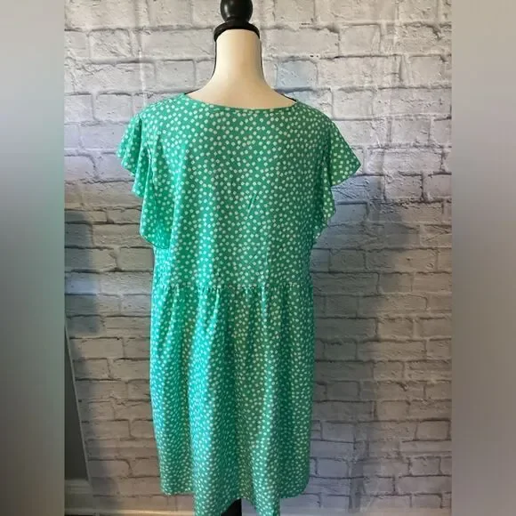 Shein Curve - Women’s Plus Light Teal & White Floral Dress - Picture 5 of 7